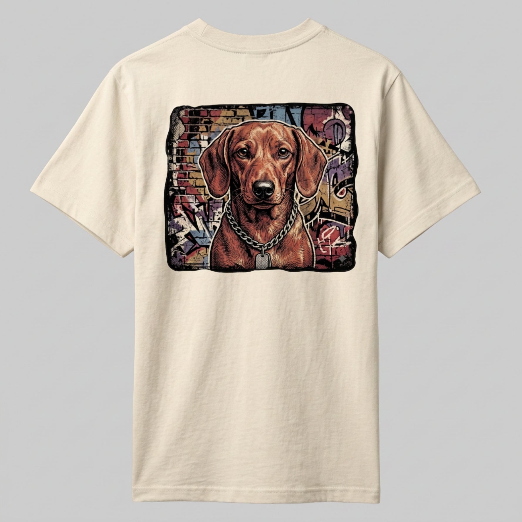 Retro Unisex Oversized | The Street Art Dachshund