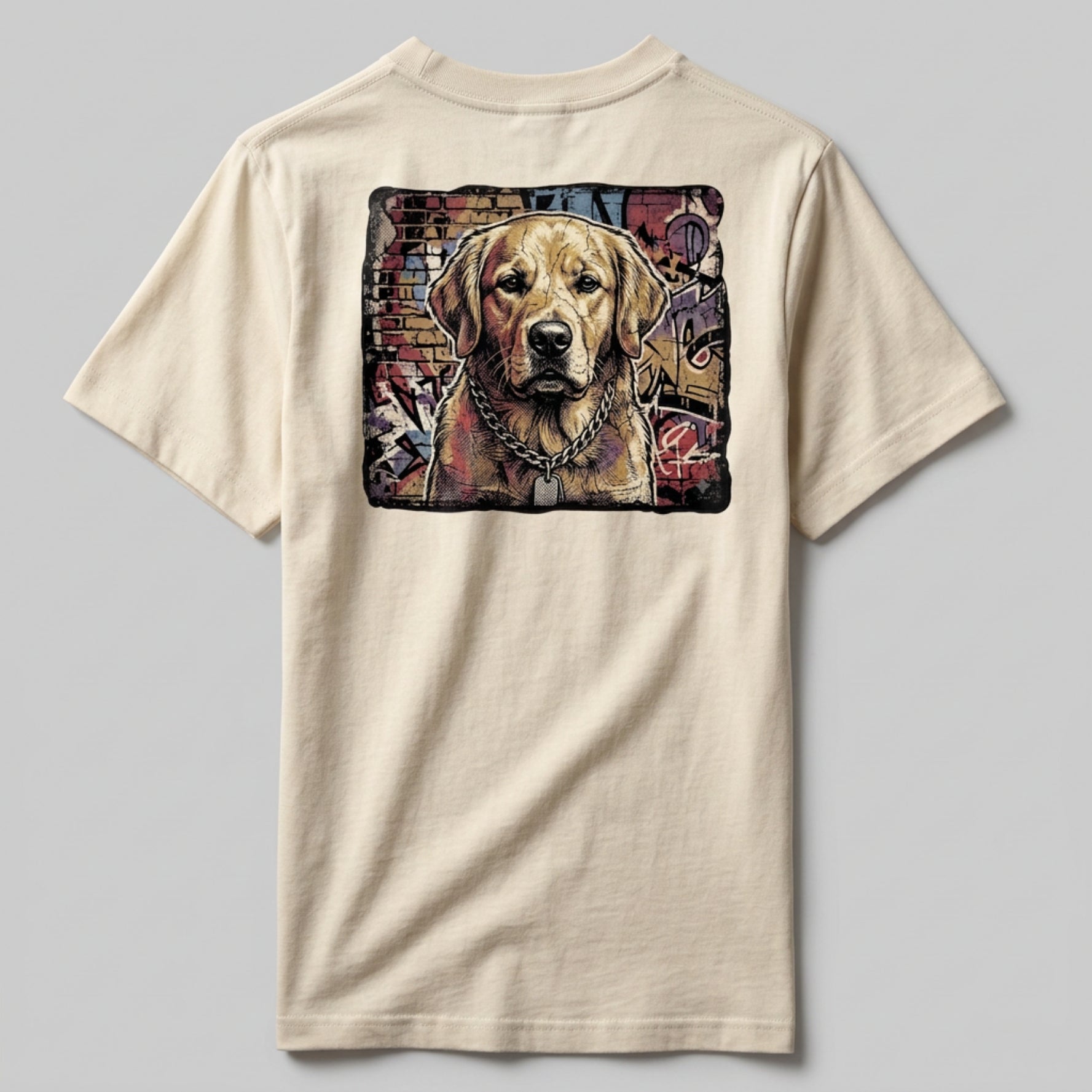 Retro Unisex Oversized | The Street Art Golden Retriever