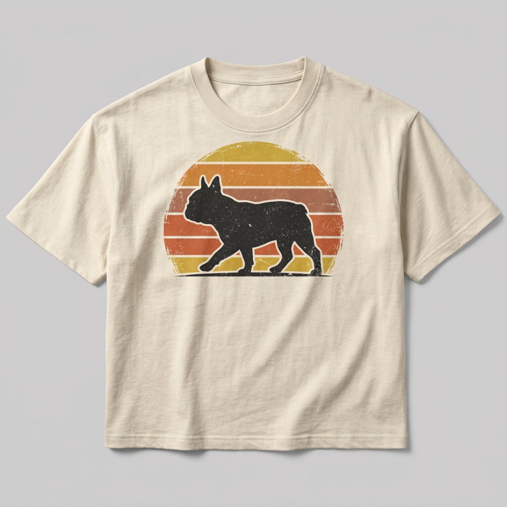 Vintage Französische Bulldogge | Damen Bio-Shirt